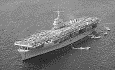 USS Ranger (CV4). Aerial, port bow, aircraft on deck.